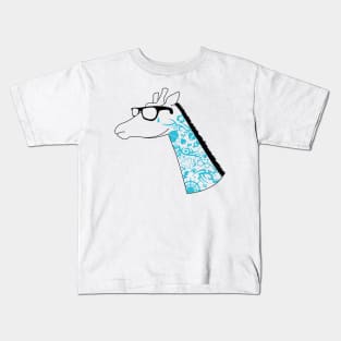 Hipster Giraffe Kids T-Shirt